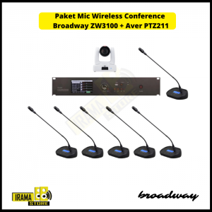 Mic Wireless Conference Broadway ZW3100 - 6 Mic + Camera PTZ